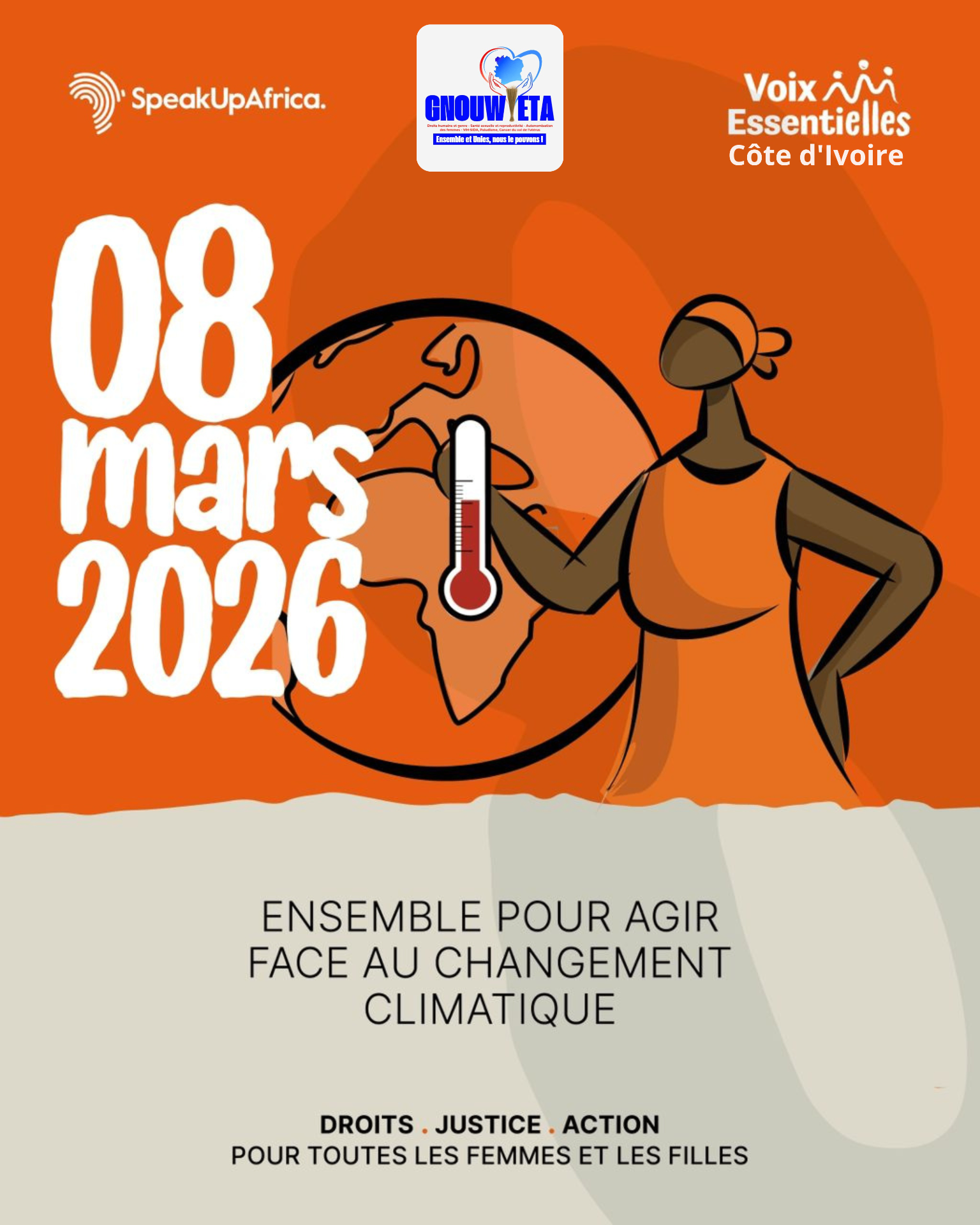 Affiche 08 mars 2026 face au changement climatique