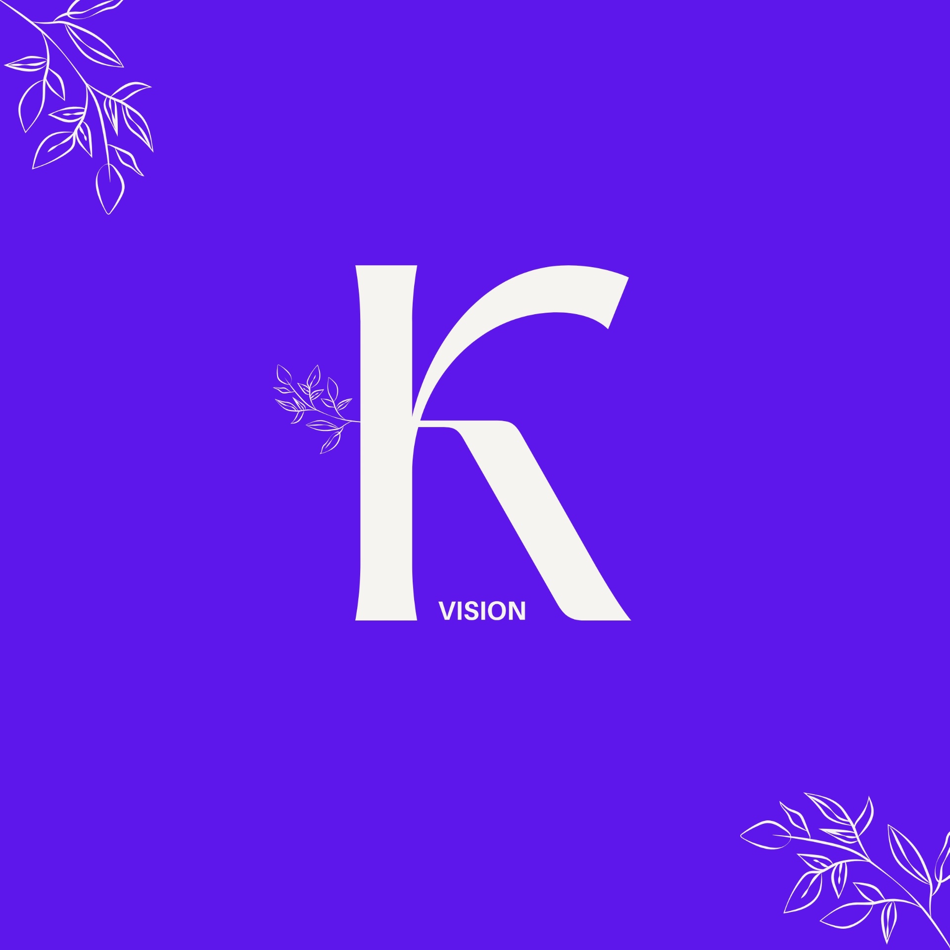 Monogramme K blanc de KNAE Vision sur fond violet