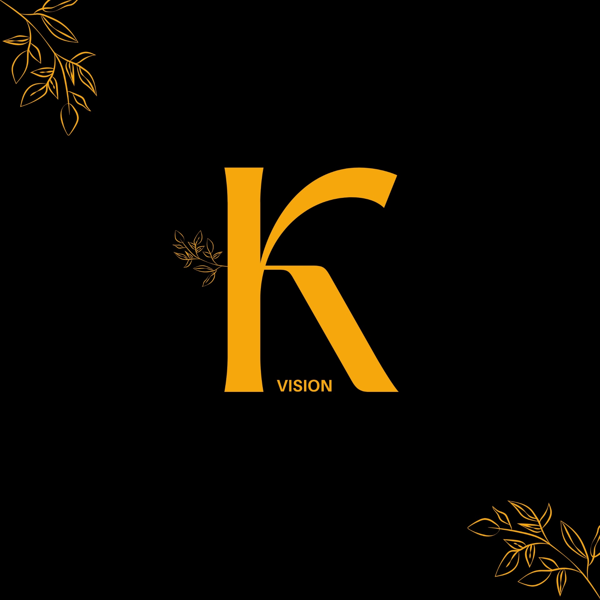 Monogramme K doré de KNAE Vision sur fond noir